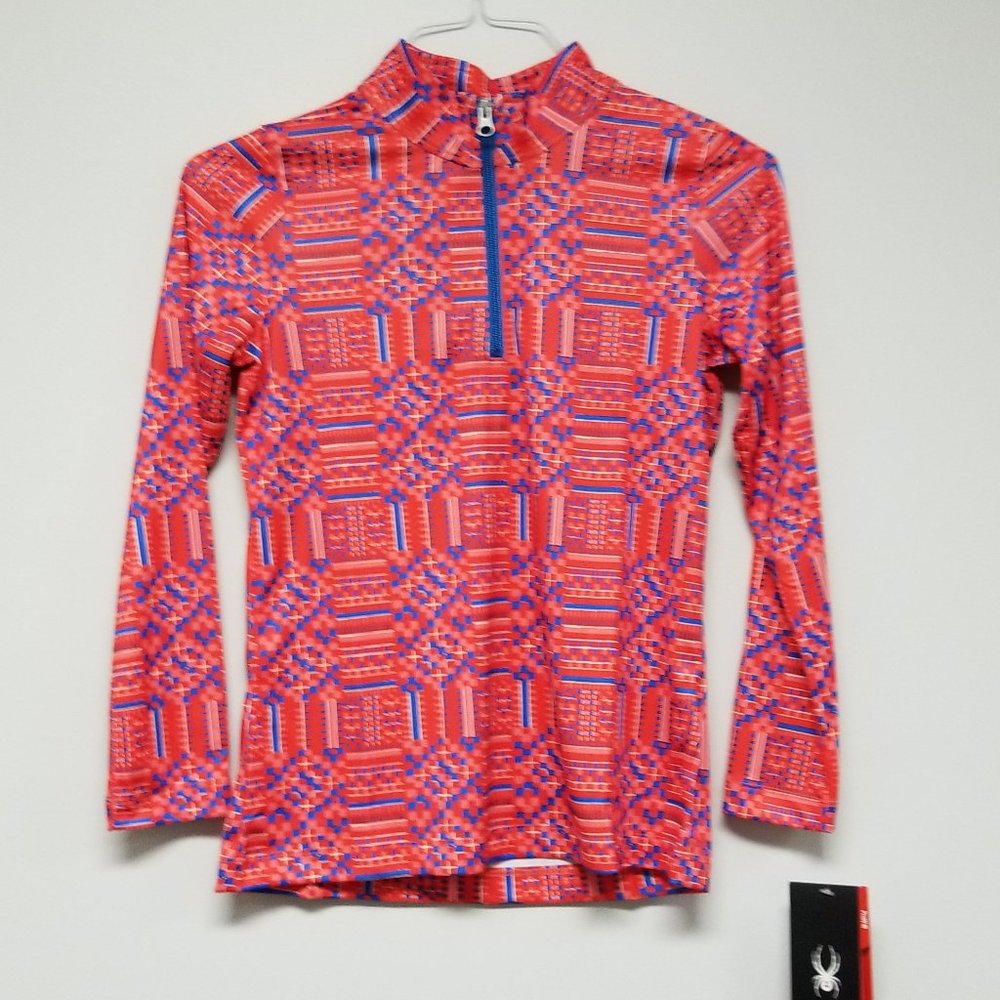 Girls Coral Three-Quarte Zip Athletic Love Sleeve